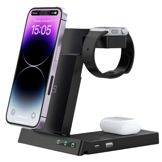 MUSOgear 6-in-1 Wireless & Wired Charging Station - Black [WC-01]