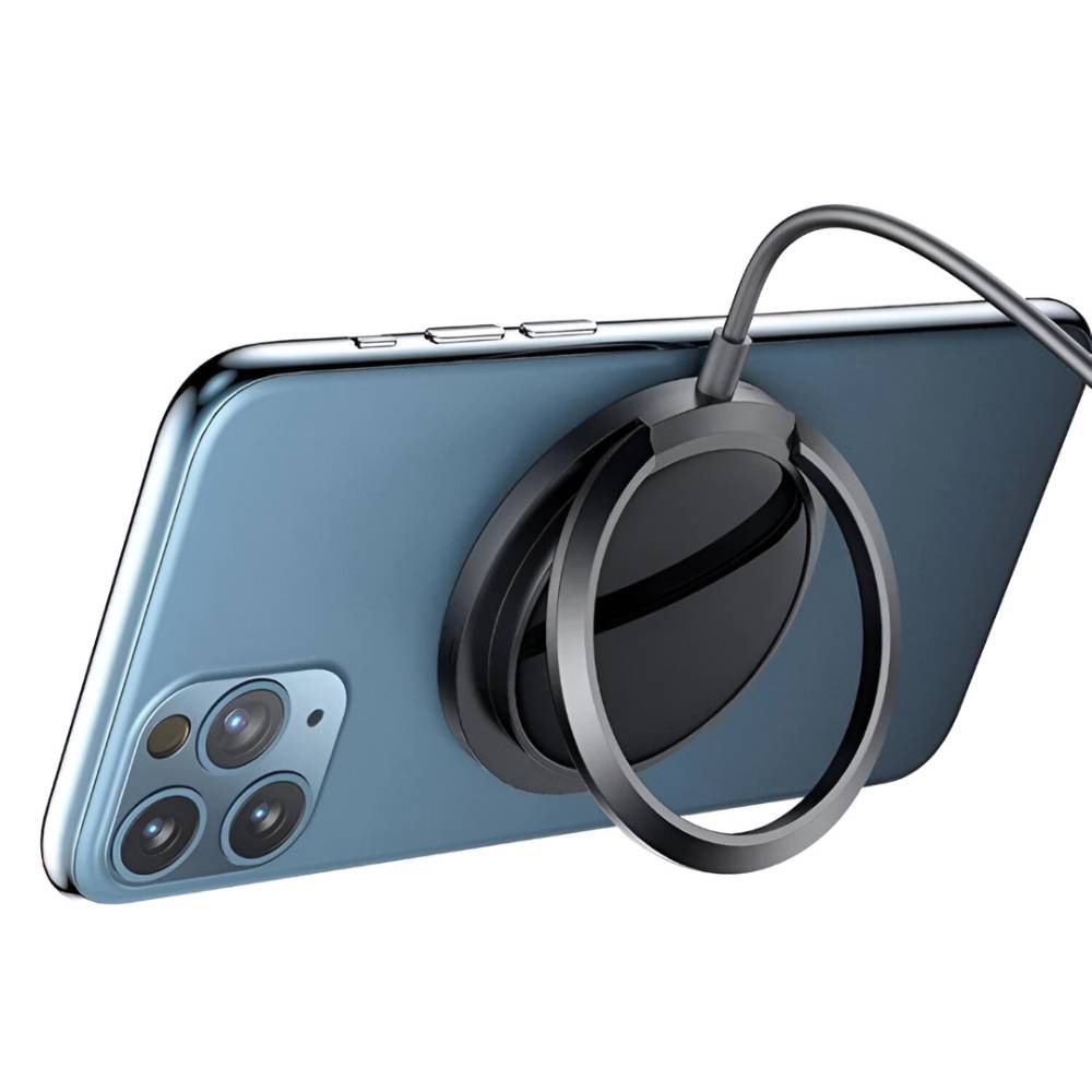 Magnetic Wireless Ring Stand Charger 15W Black