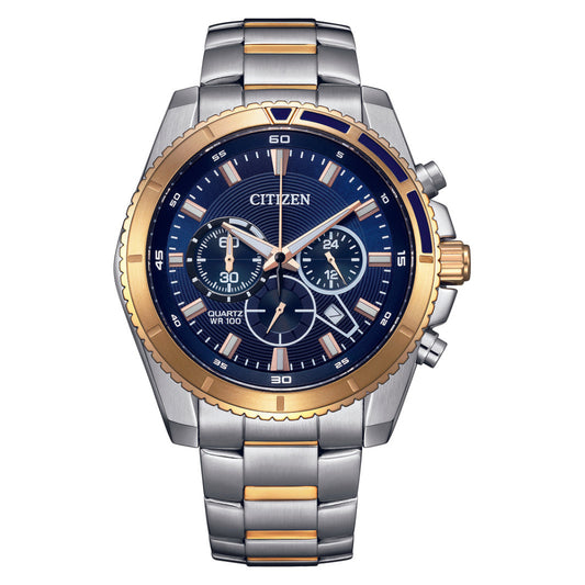 Citizen Chronograph Dress Blue Dial Stainless Steel Men's Watch (AN8206-53L)