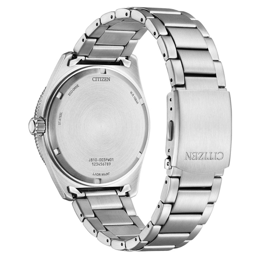 Citizen Eco-Drive Black Dial Stainless Steel Dress Men's Watch (AW1760-81E)