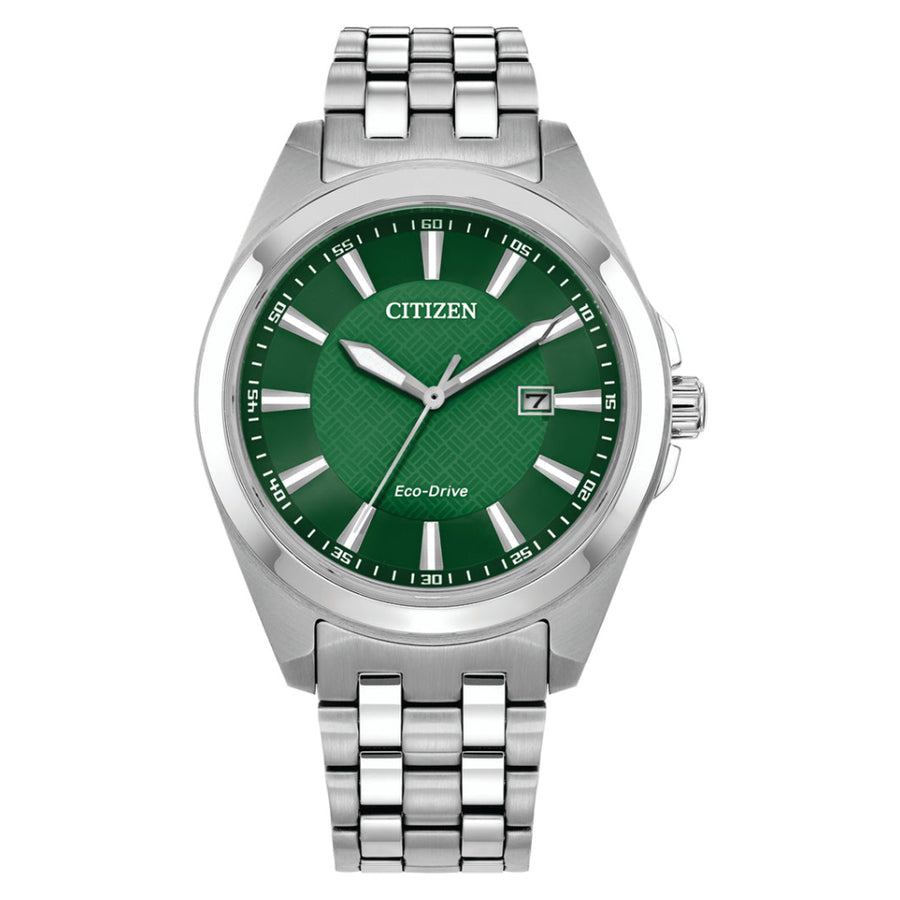 Citizen Eco-Drive Green Dial Stainless Steel Men's Watch (BM7530-50X)
