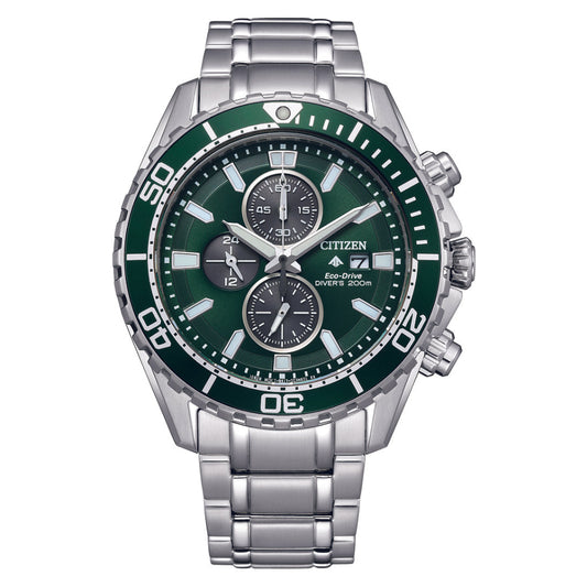 Citizen Promaster Marine Green Dial Stainless Steel Men's Watch (CA0820-50X)