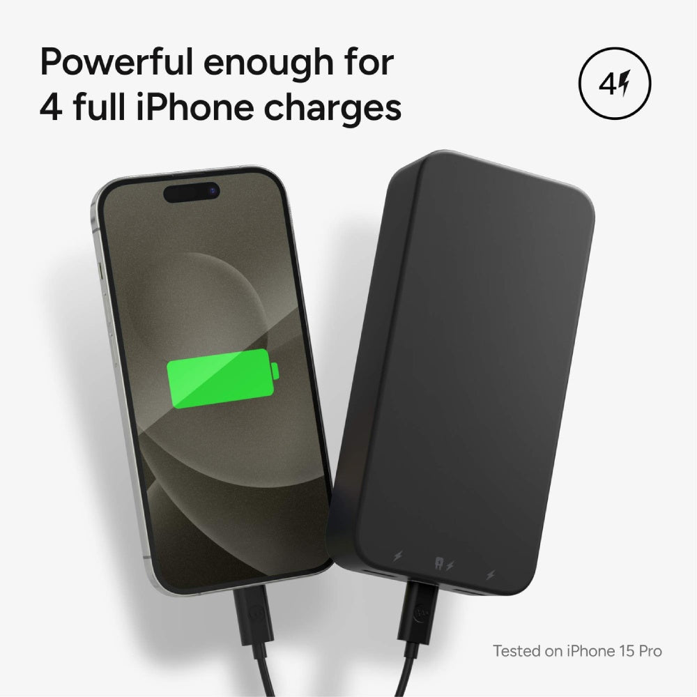 Mophie Powerstation XL 20000mAh 2x USB-A, 1x USB-C 20W PD Output - Black