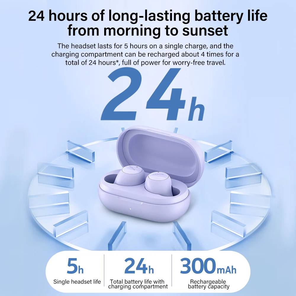 Nokia Essential True Wireless Earphones (E3100 Plus) Purple