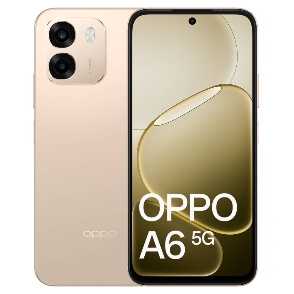 OPPO A6 5G (Dual Sim, 6.75-inch, 6GB RAM+256GB Storage) - Aurora Gold