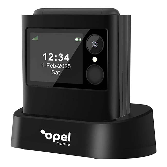 Opel Flip Fold 4G (2.4-inch, 64MB RAM+128MB Storage) - Black