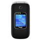 Opel Flip Phone 6 4G (2.4-inch, Keypad) - Black