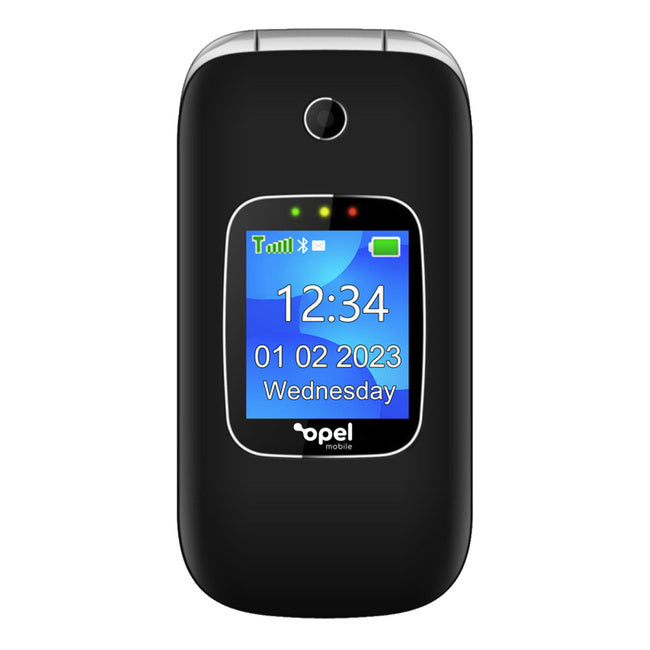 Opel Flip Phone 6 4G (2.4-inch, Keypad) - Black
