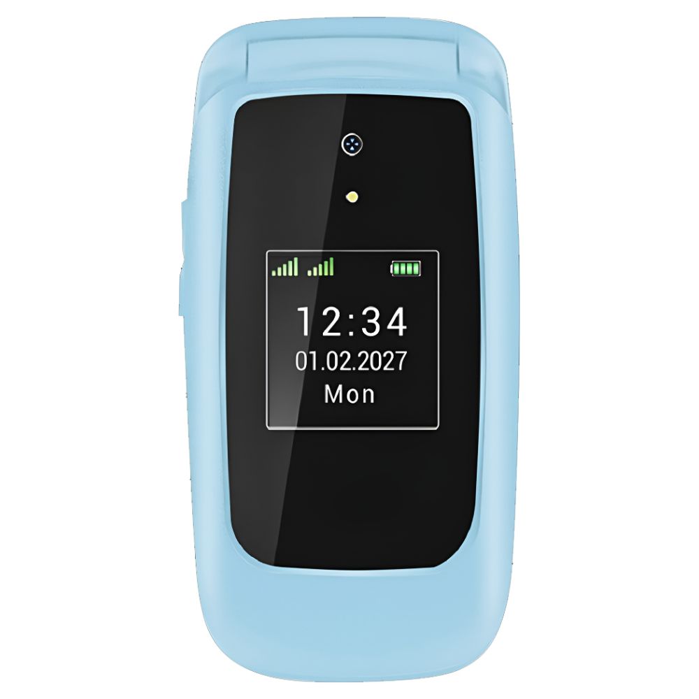 Opel Lite Flip 4G (Dual Sim, 2.4-inch, Bluetooth) - Blue Aura