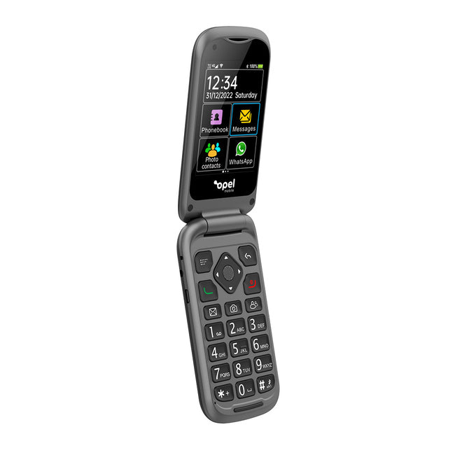 Opel TouchFlip 4G (2.8-inch, Big Button, Flip Phone) - Black