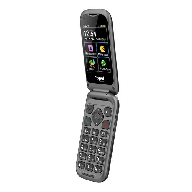 Opel TouchFlip 4G (2.8-inch, Big Button, Flip Phone) - Black