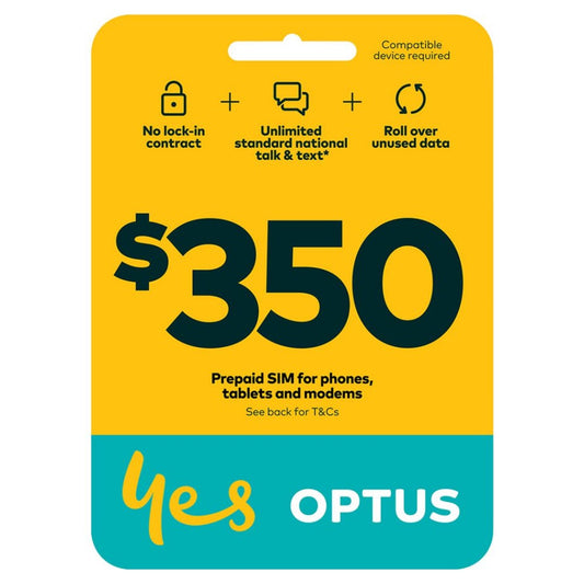 Optus $350 Prepaid Sim Card