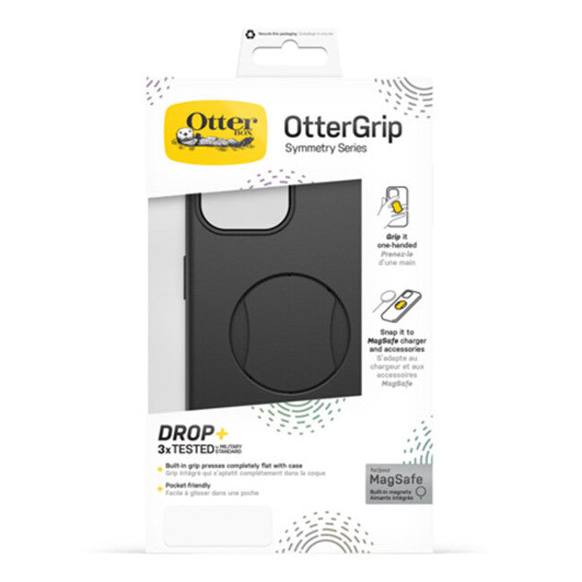 OtterBox OtterGrip Symmetry MagSafe Case (Suits iPhone 15) - Black