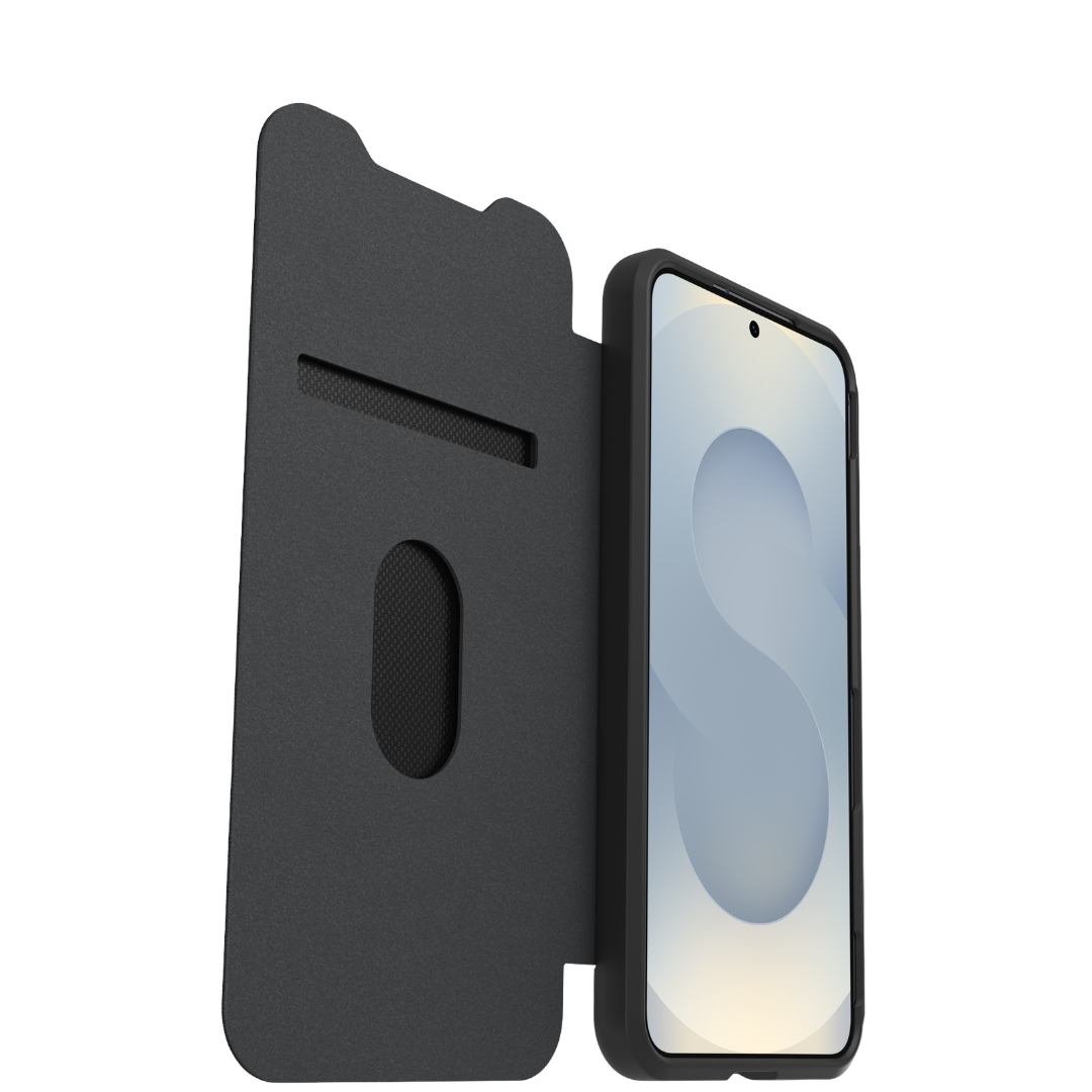 OtterBox React Folio Case (Suits Galaxy S25) - Black Crystal