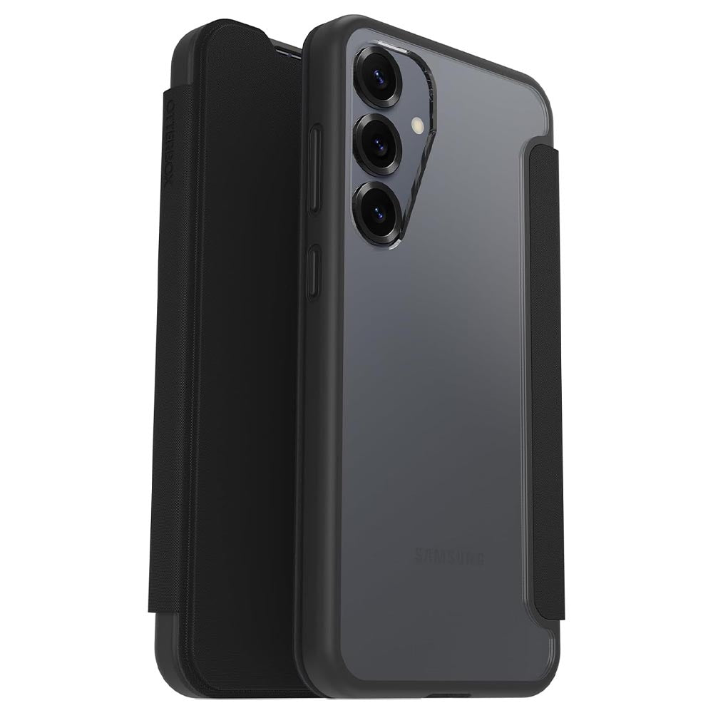 OtterBox React Folio Case (Suits Galaxy S25 Plus) - Black Crystal