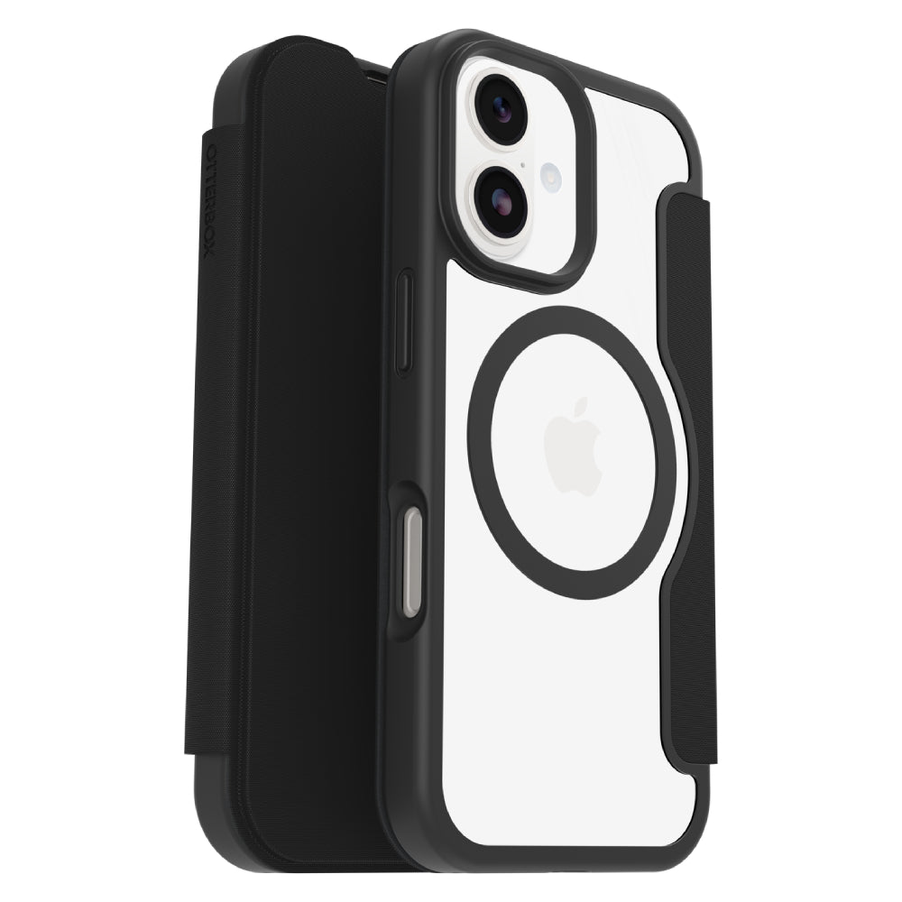 OtterBox React Folio MagSafe Case (Suits iPhone 17) - Black Crystal