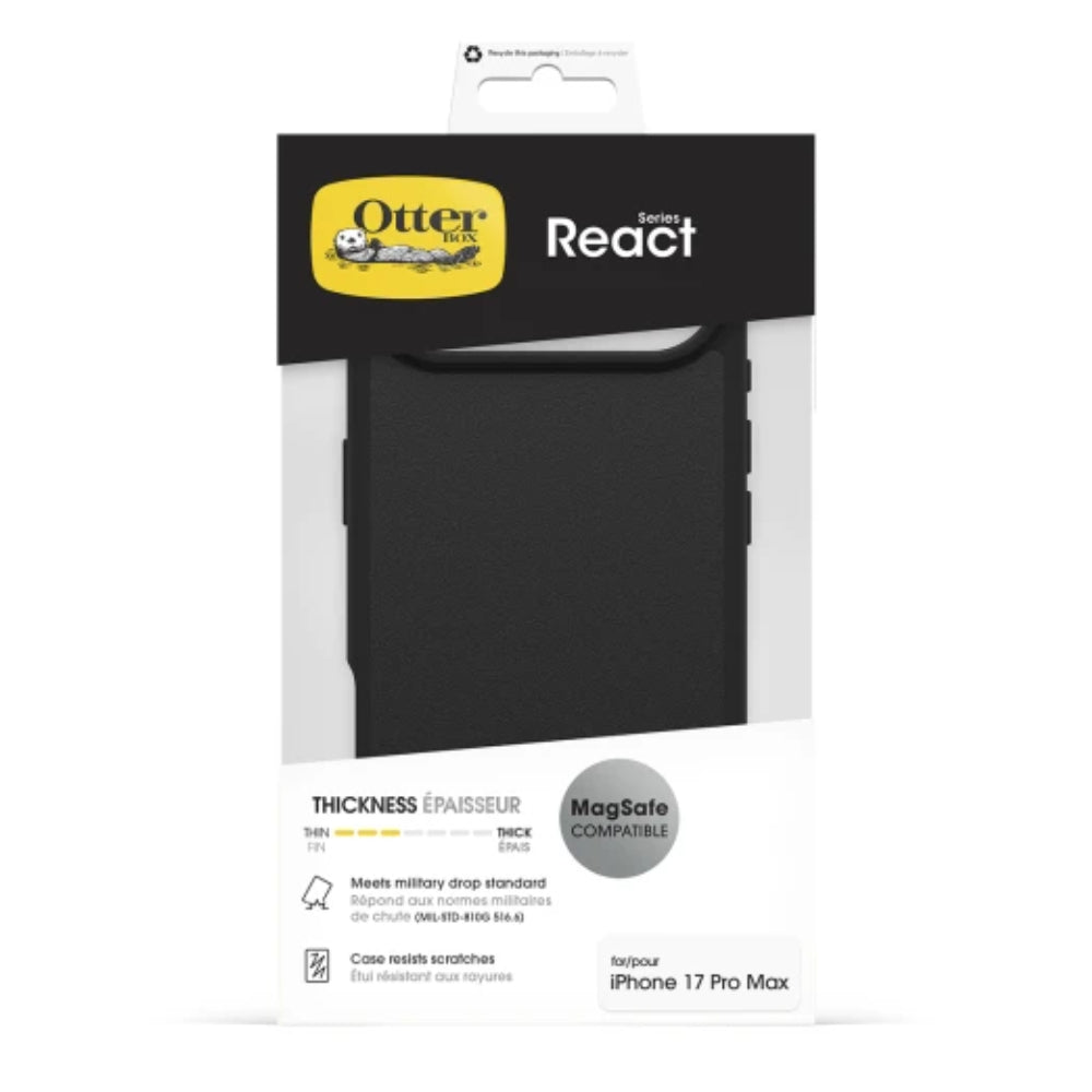 OtterBox React MagSafe Case (Suits iPhone 17 Air) - Black