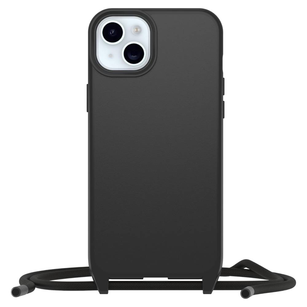 OtterBox React Necklace Lanyard Strap MagSafe Case (Suits iPhone 15 Plus/ 14 Plus) - Black