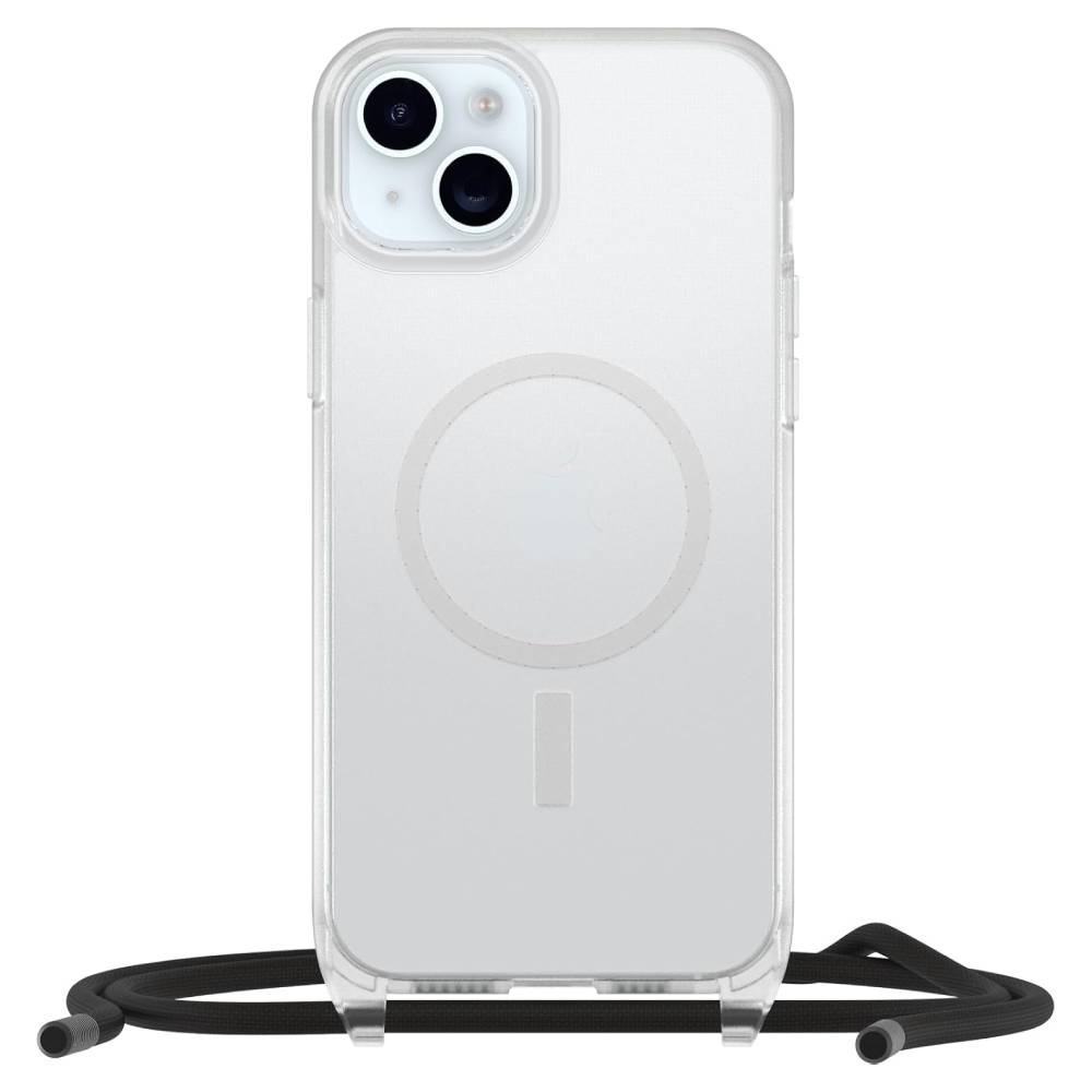 OtterBox React Necklace Lanyard Strap MagSafe Case (Suits iPhone 15 Plus/ 14 Plus) - Clear