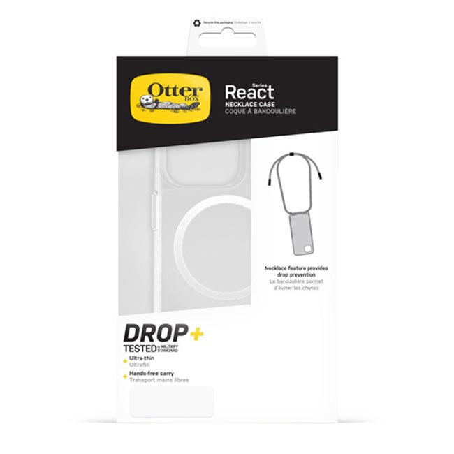 OtterBox React Necklace MagSafe Case (Suits iPhone 15 Pro) - Clear