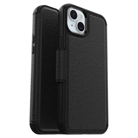 OtterBox Strada Folio MagSafe Case (Suits iPhone 15 Plus) - Black