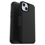 OtterBox Strada Folio MagSafe Case (Suits iPhone 15 Plus) - Black