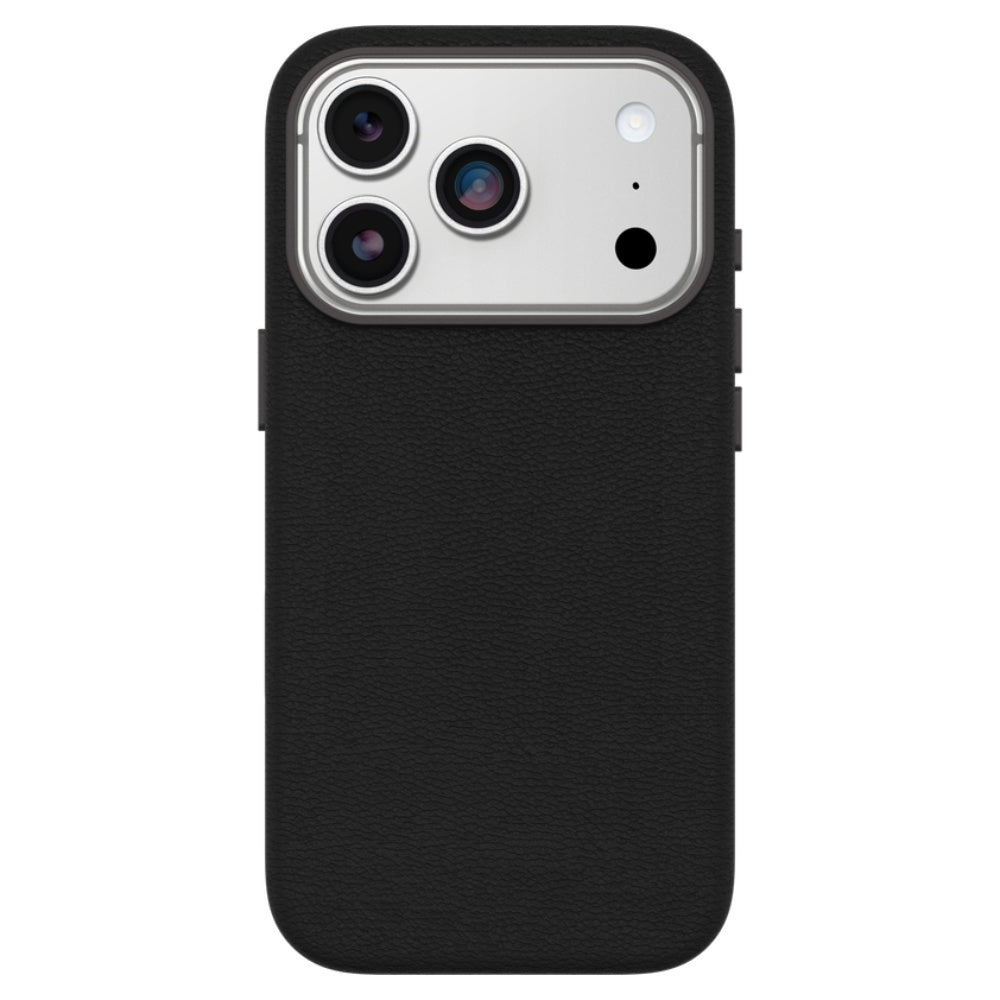 OtterBox Symmetry MagSafe Cactus Leather Case (Suits iPhone 17 Pro) - Noir Ash Black