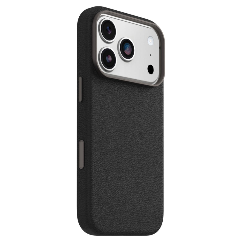 OtterBox Symmetry MagSafe Cactus Leather Case (Suits iPhone 17 Pro) - Noir Ash Black