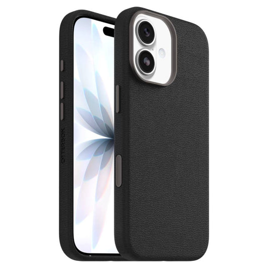 OtterBox Symmetry MagSafe Cactus Leather Case (Suits iPhone 17) - Noir Ash Black