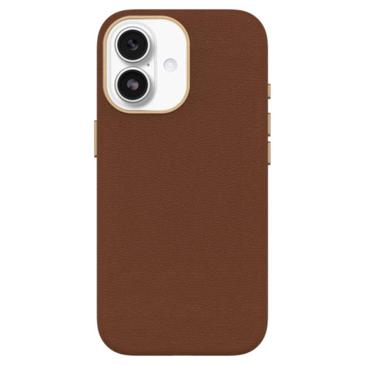 OtterBox Symmetry MagSafe Cactus Leather Case (Suits iPhone 17) - Desert Saddle Brown
