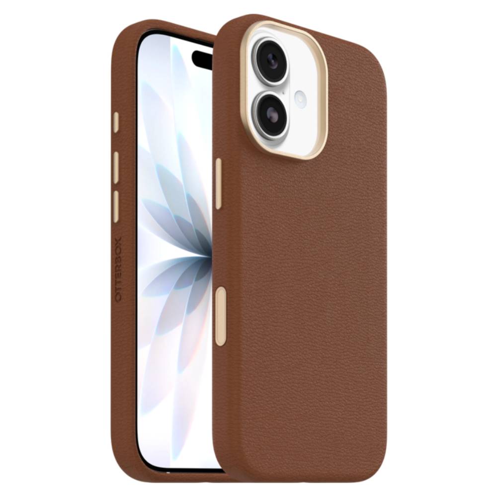 OtterBox Symmetry MagSafe Cactus Leather Case (Suits iPhone 17) - Desert Saddle Brown
