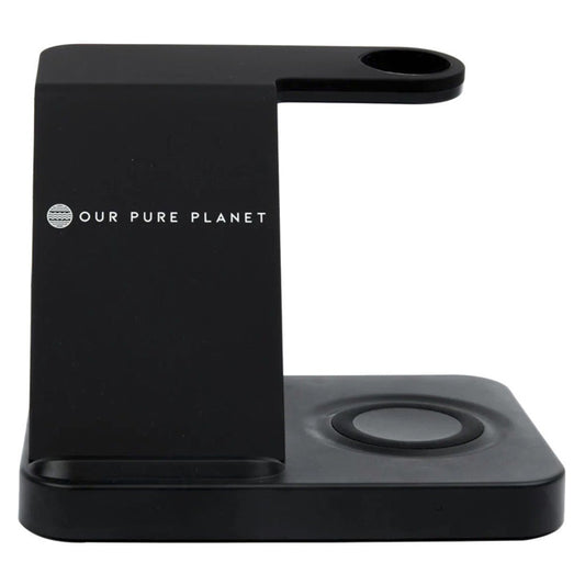 Our Pure Planet 3-in-1 Wireless Induction Charger - Black
