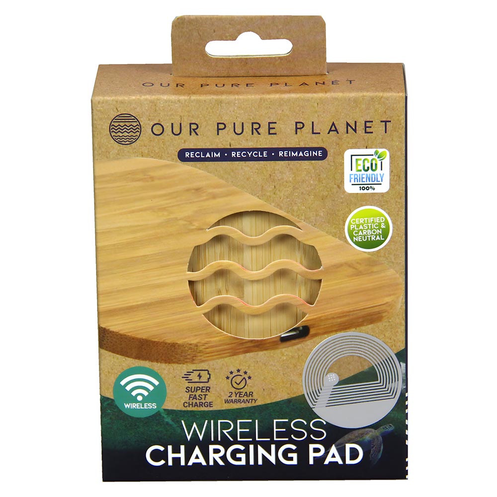 Our Pure Planet Bamboo 10W Wireless Charging Pad