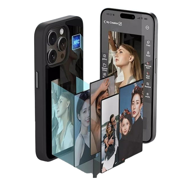 Pop Phones Smart NFC E-Ink Screen Case (Suits iPhone 15 Pro Max) - Whi ...