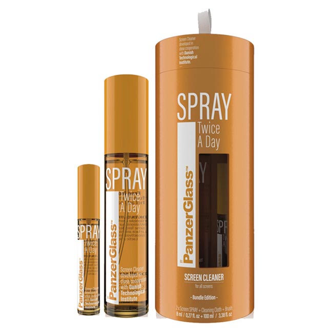 PanzerGlass Antibacterial Spray Twice a Day (8 ml + 100 ml bundle)