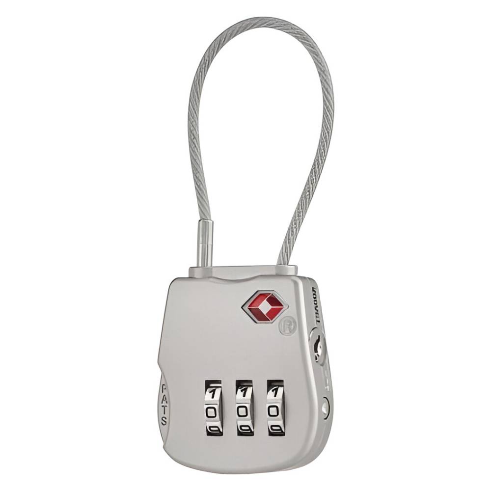 Pelican Tracker Airtag Luggage Lock - Brushed Titanium