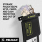 Pelican Marine Waterproof Floating Phone Pouch with Storage Pocket - Black / Hi-Vis Yellow