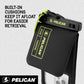 Pelican Marine Waterproof Floating Phone Pouch with Storage Pocket - Black / Hi-Vis Yellow