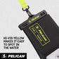 Pelican Marine Waterproof Floating Phone Pouch with Storage Pocket - Black / Hi-Vis Yellow