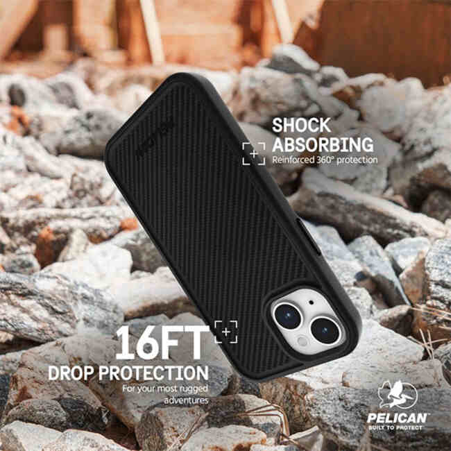 Pelican Protector MagSafe Case (Suits iPhone 15 Plus) - Carbon