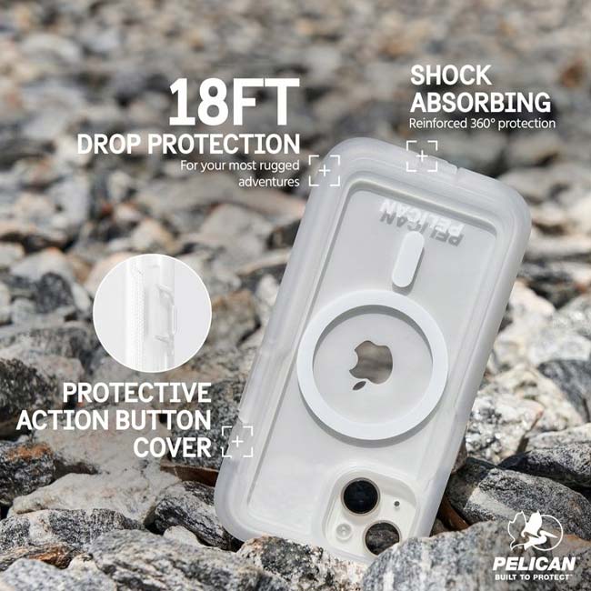 Pelican Voyager Case (Suits iPhone 15) - Clear