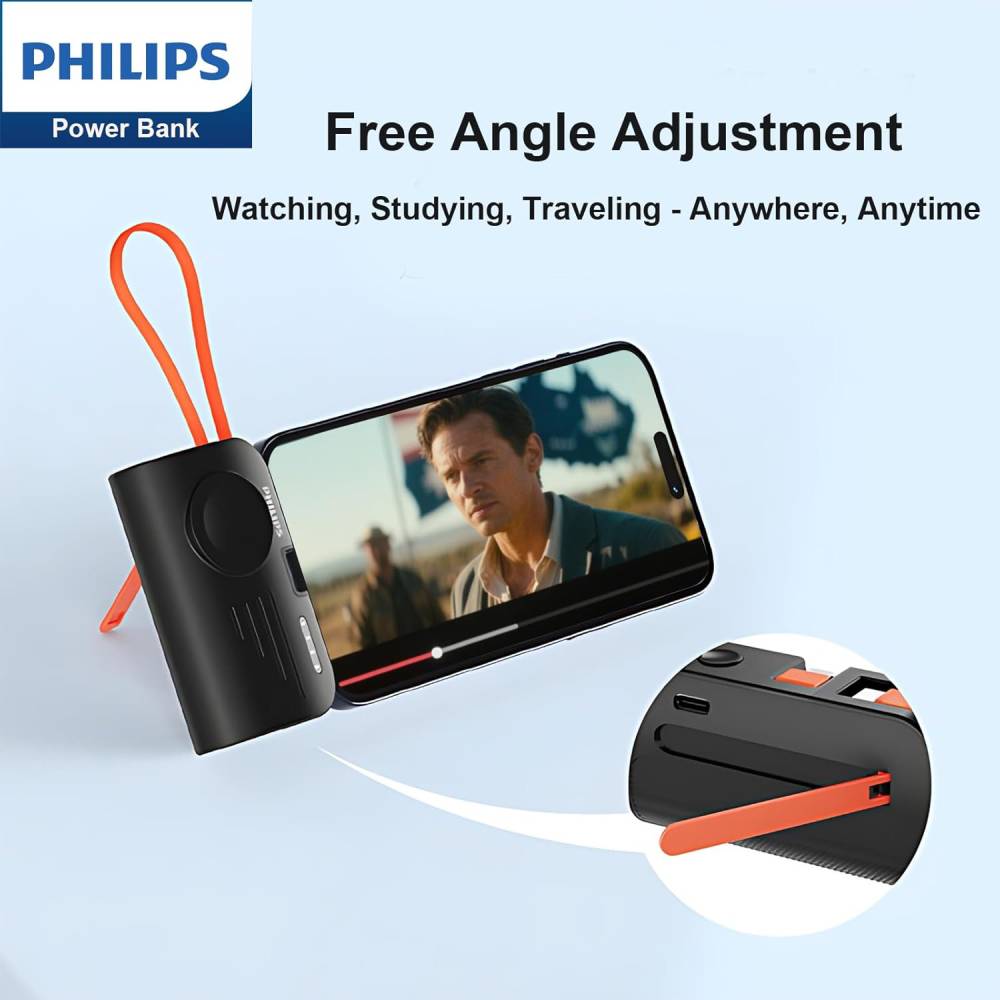 PHILIPS FunCube MINI 2 Watch Magnetic Direct Plug Multi-Function 4900mAh Power Bank - Black