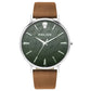 Police Green Dial Leather Strap Men's Watch (PL.16023JS/13)