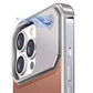 Pop Phones Metal Leather Frameless Aromatherapy Case (Suits iPhone 15 Pro) - Brown