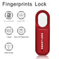 Pop Phones Smart Fingerprint Lock Padlock USB Charge - Red