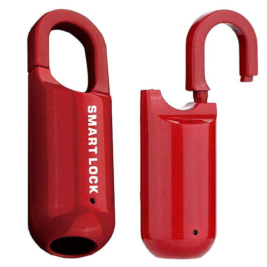 Pop Phones Smart Fingerprint Lock Padlock USB Charge - Red