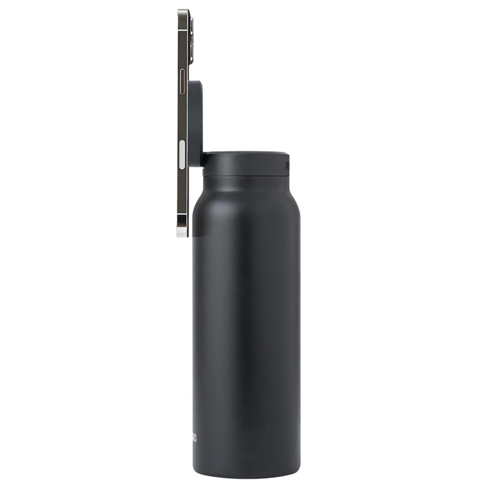 Ringo Water Bottle with Magnetic Phone Mount - Black 710ml (24oz)