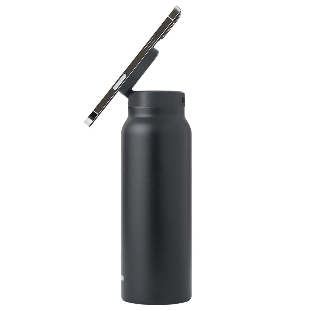 Ringo Water Bottle with Magnetic Phone Mount - Black 710ml (24oz)