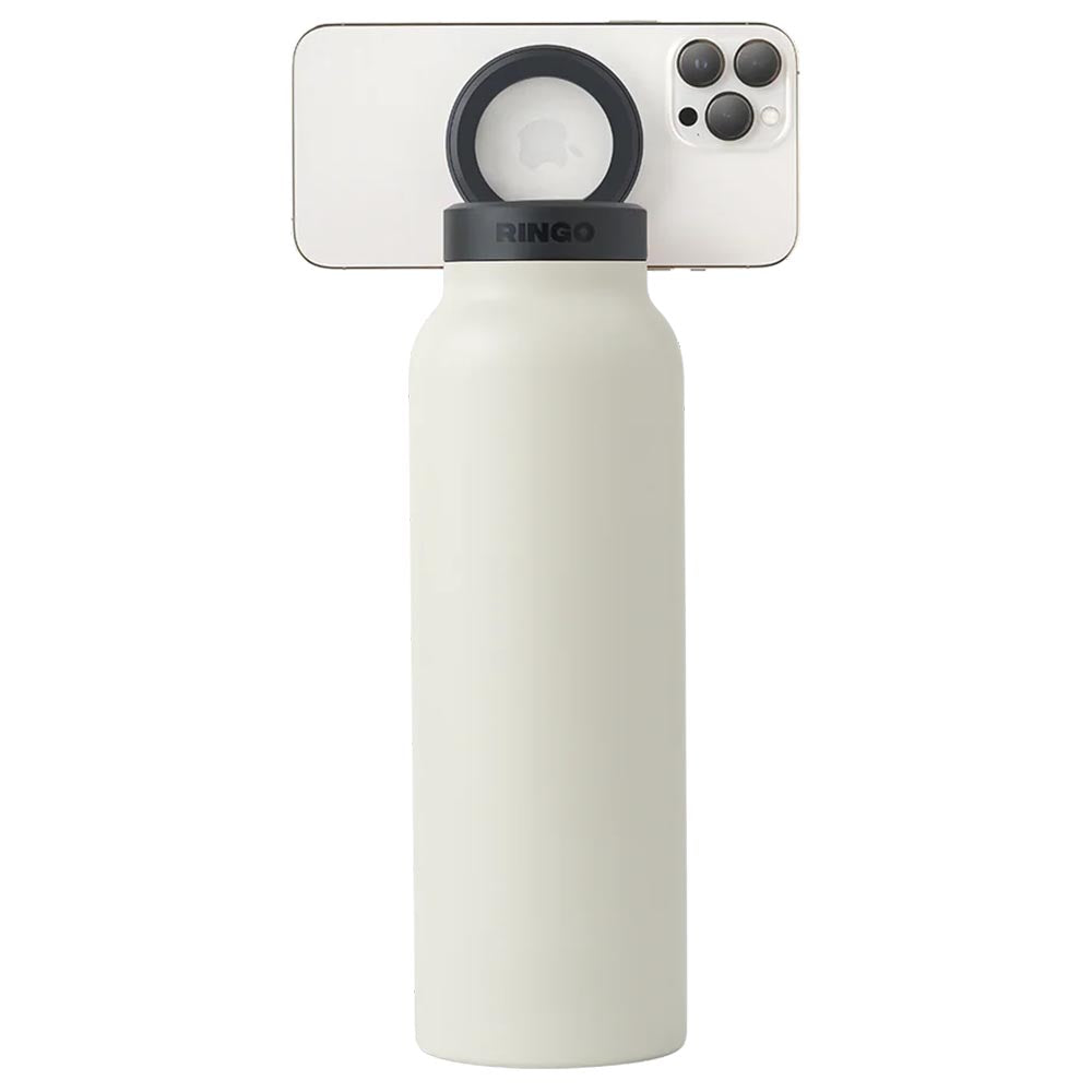 Ringo Water Bottle with Magnetic Phone Mount - Ivory 710ml (24oz)