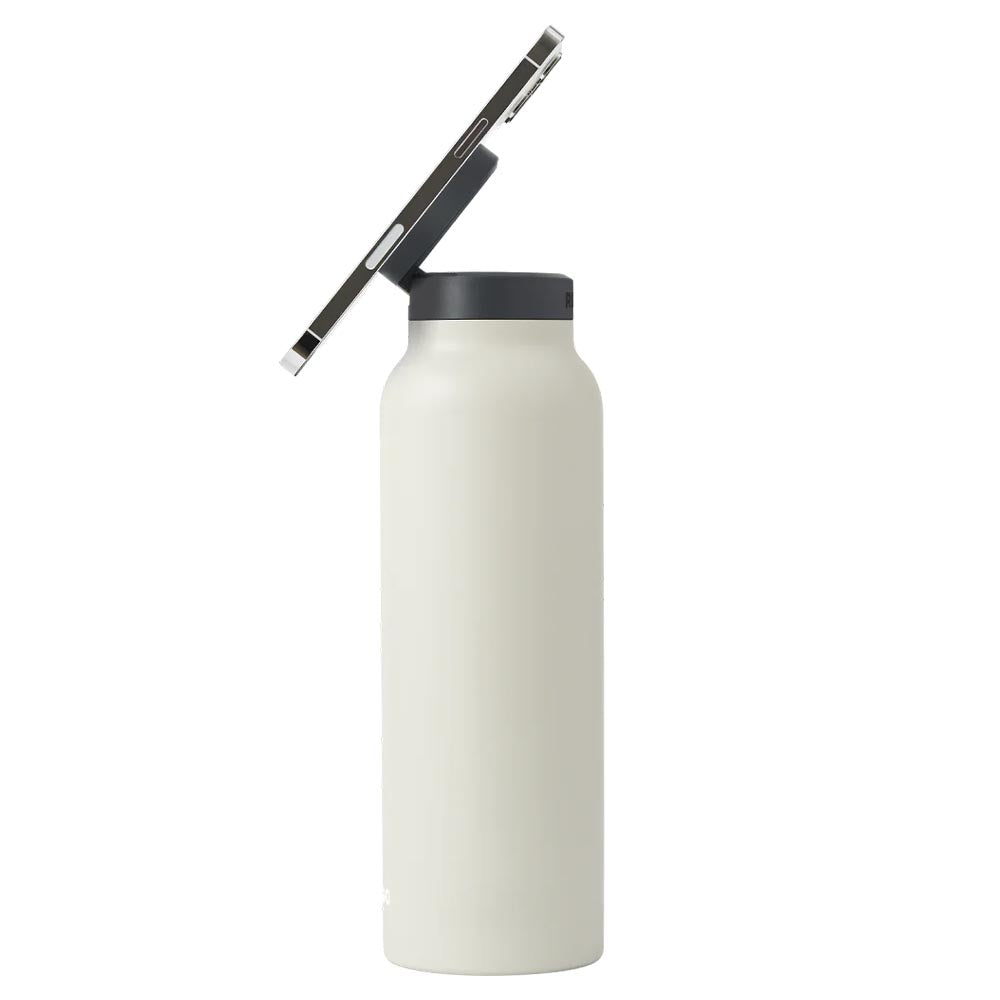 Ringo Water Bottle with Magnetic Phone Mount - Ivory 710ml (24oz)